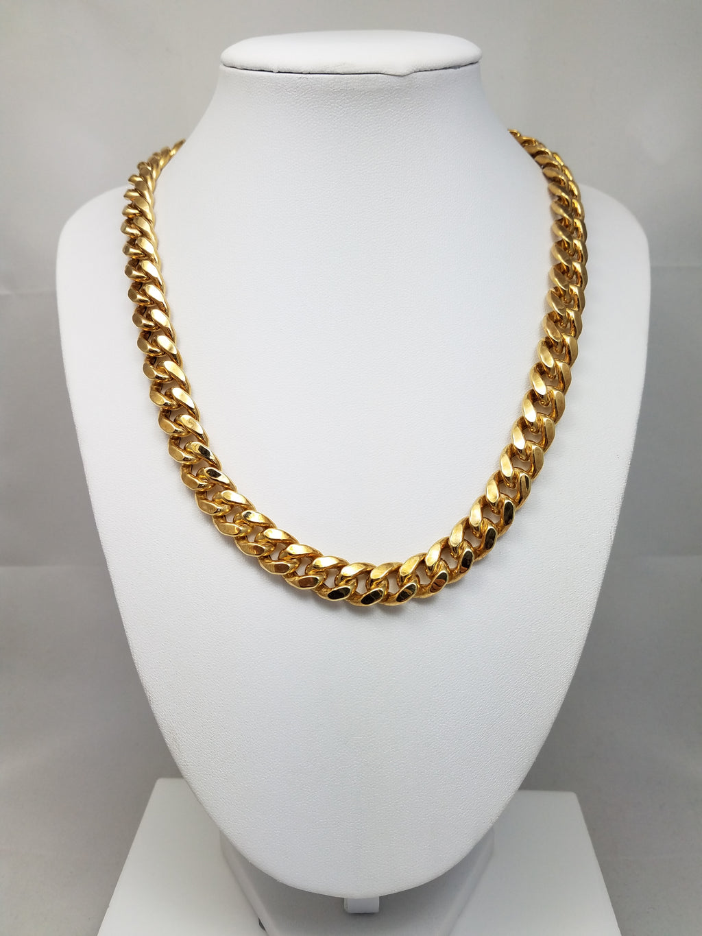 Epic NEW 18" Hollow 10k Yellow Gold Curb/Cuban Link Chain