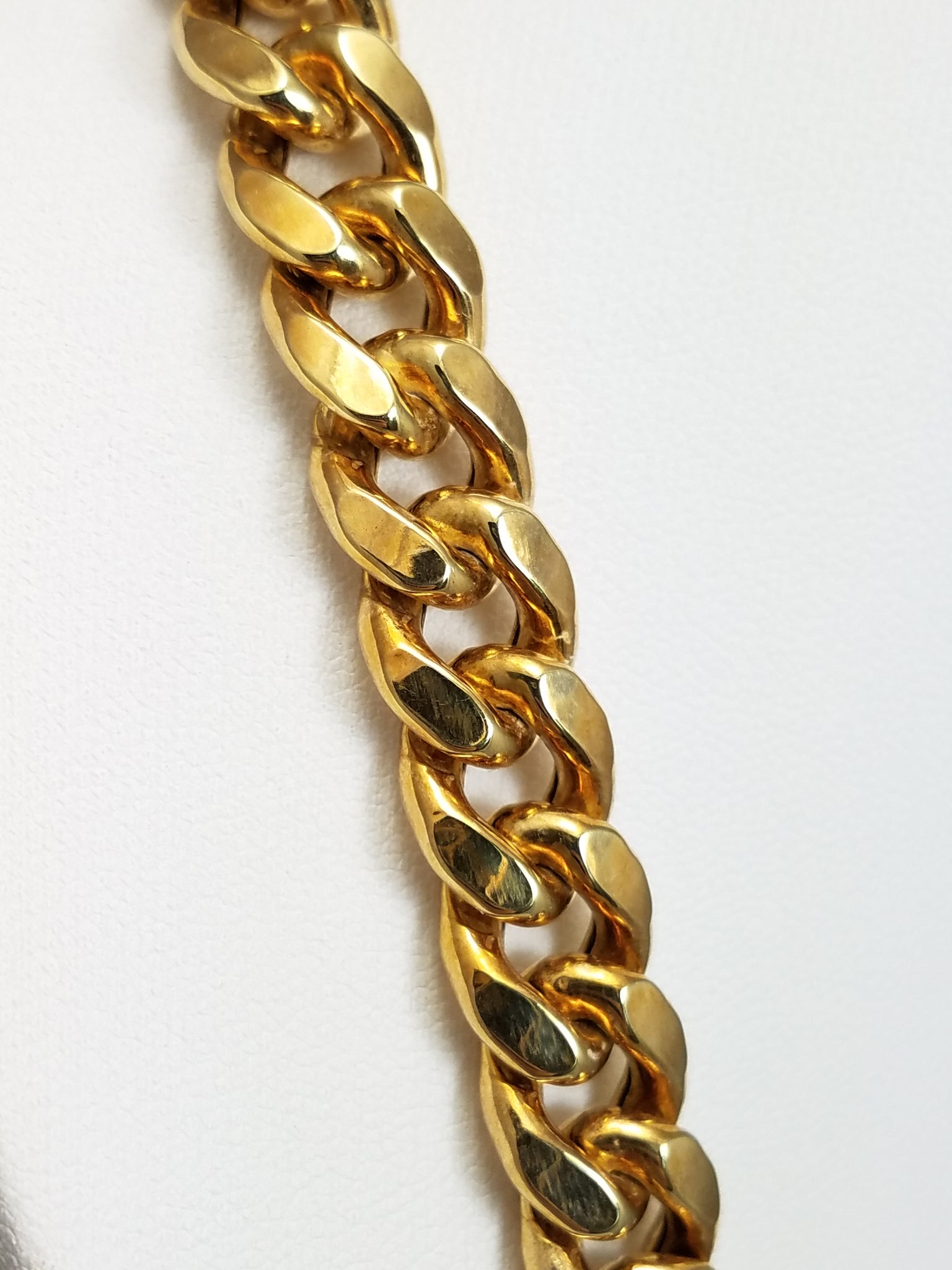 Epic NEW 18" Hollow 10k Yellow Gold Curb/Cuban Link Chain