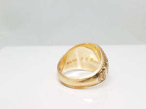 Vintage Men's U.S. Air Force 14k Gold Synthetic Gem Ring