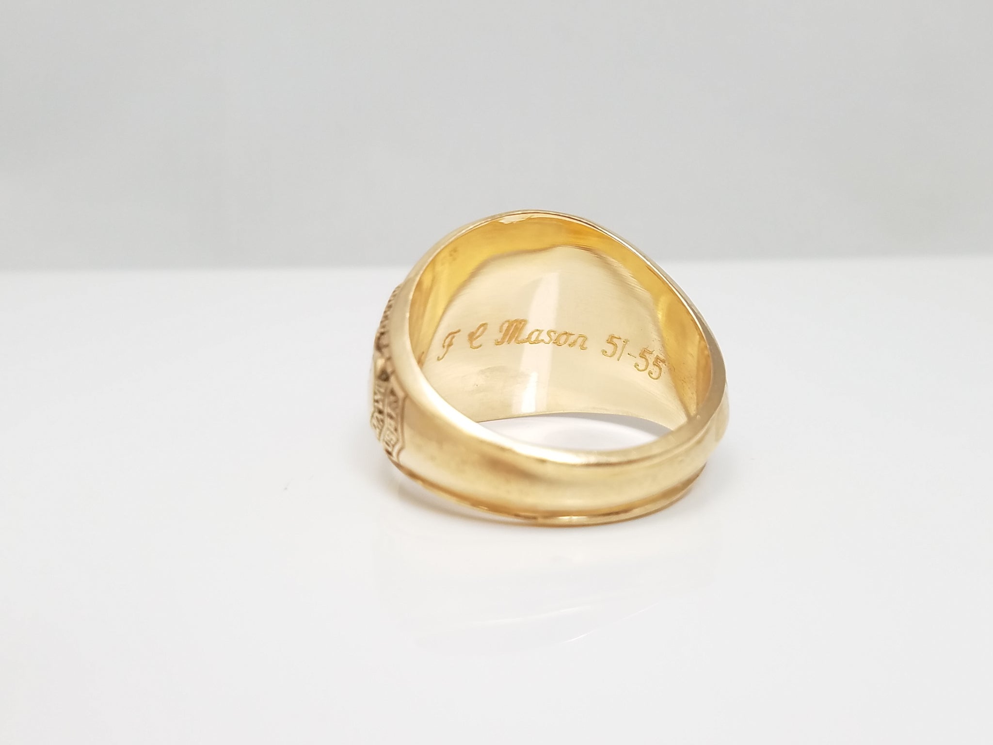 Vintage Men's U.S. Air Force 14k Gold Synthetic Gem Ring