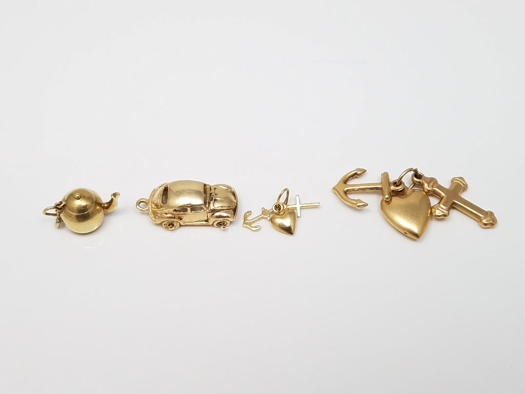 Vintage 14k Yellow Gold Charm Lot