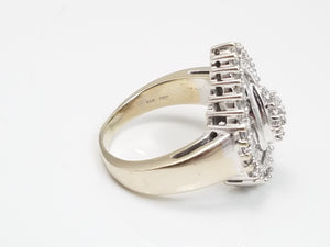 Luxurious 14k Two Tone Gold Natural Diamond Custom Ring