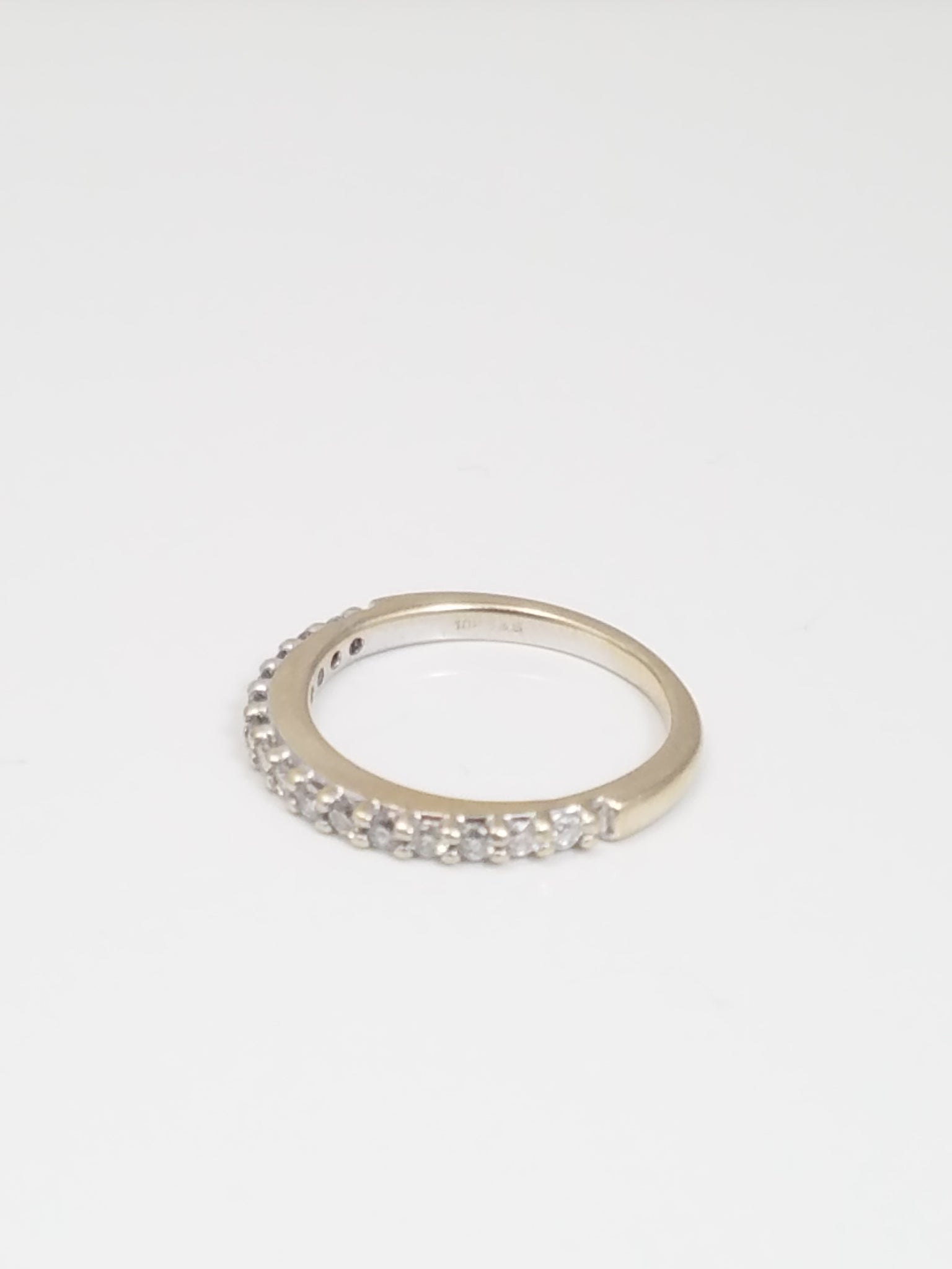 Dainty 18k White Gold Natural Diamond Anniversary Ring Band