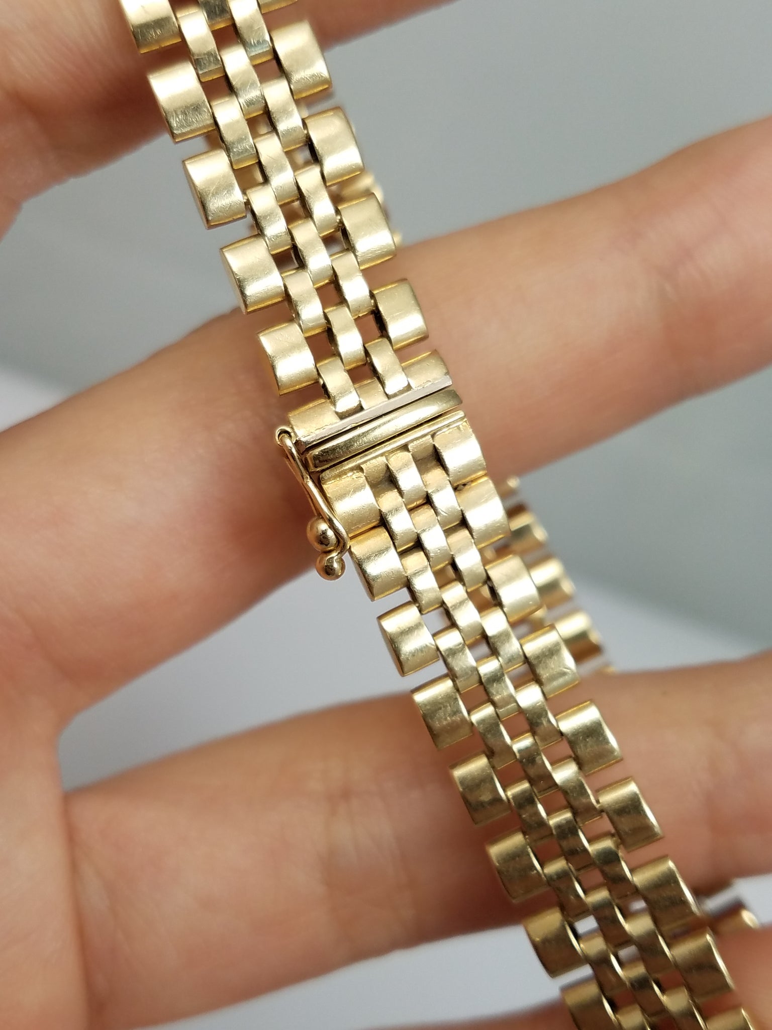 Classic 7 7/8" Solid 14k Yellow Gold Fancy Link Bracelet