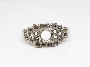 1930's Art Deco 18k White Gold Ring Mount To Restore