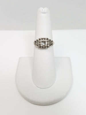 1930's Art Deco 18k White Gold Ring Mount To Restore