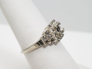 1930's Art Deco 18k White Gold Ring Mount To Restore