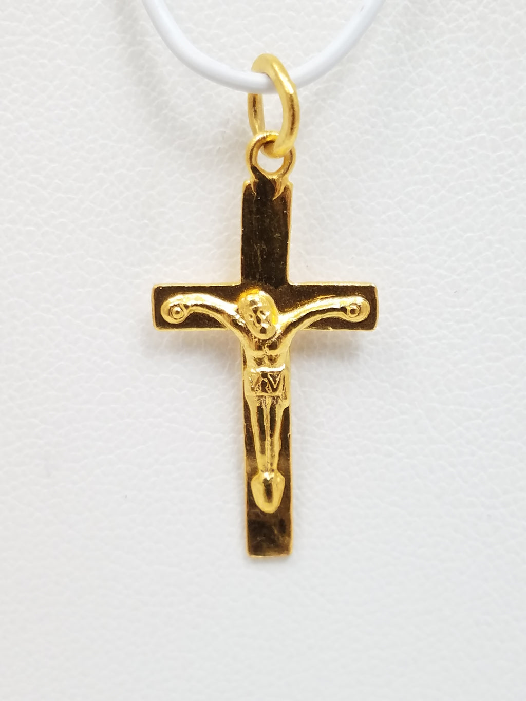 Divine Solid 24k Yellow Gold Crucifix Cross Pendant