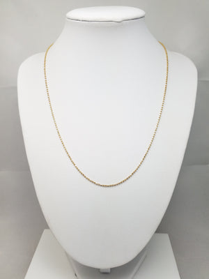 Sparkling 14k Two-Tone Gold Faceted Micro-Bead 18" Necklace