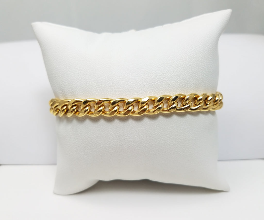 Impressive Cuban Link 14k Yellow Gold 7.5" Bracelet