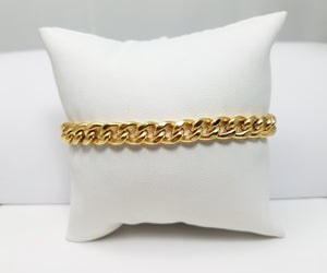 Impressive Cuban Link 14k Yellow Gold 7.5" Bracelet