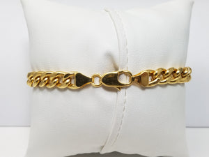 Impressive Cuban Link 14k Yellow Gold 7.5" Bracelet