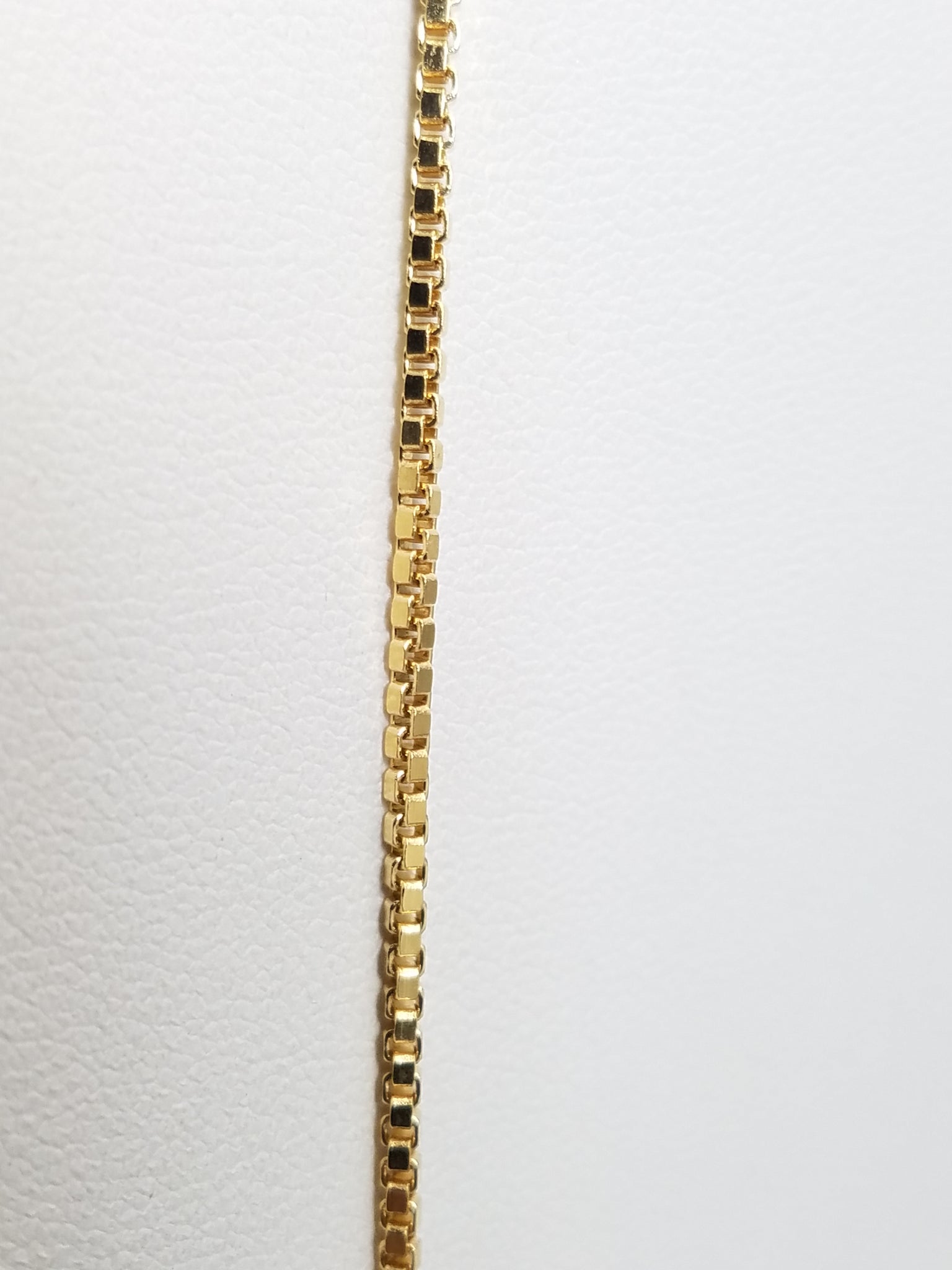 Classic 18k Yellow Gold Solid Box Link 20" Necklace