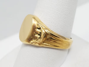 Vintage 18k Yellow Gold Signet Ring