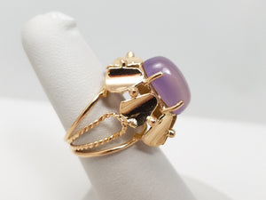 Mesmerizing Vintage 14k Gold Chalcedony Ring