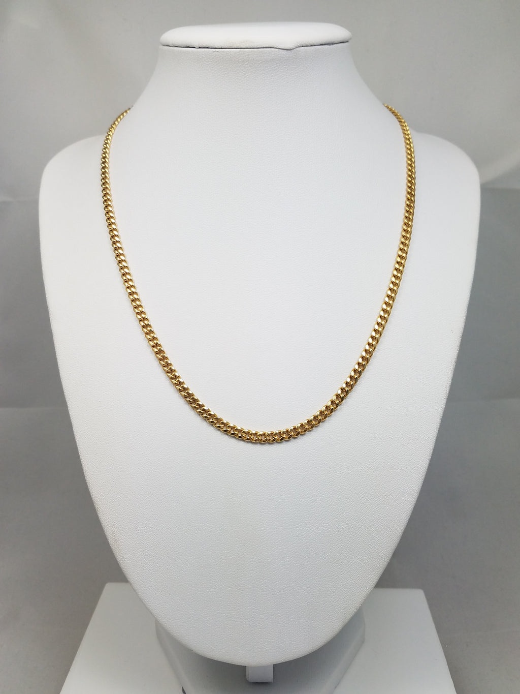 Sturdy New 18" 10k Yellow Gold Hollow Curb Link Chain Necklace