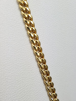 Sturdy New 18" 10k Yellow Gold Hollow Curb Link Chain Necklace