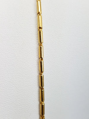 Special 23k Yellow Gold Hollow Baht Link 18" Necklace