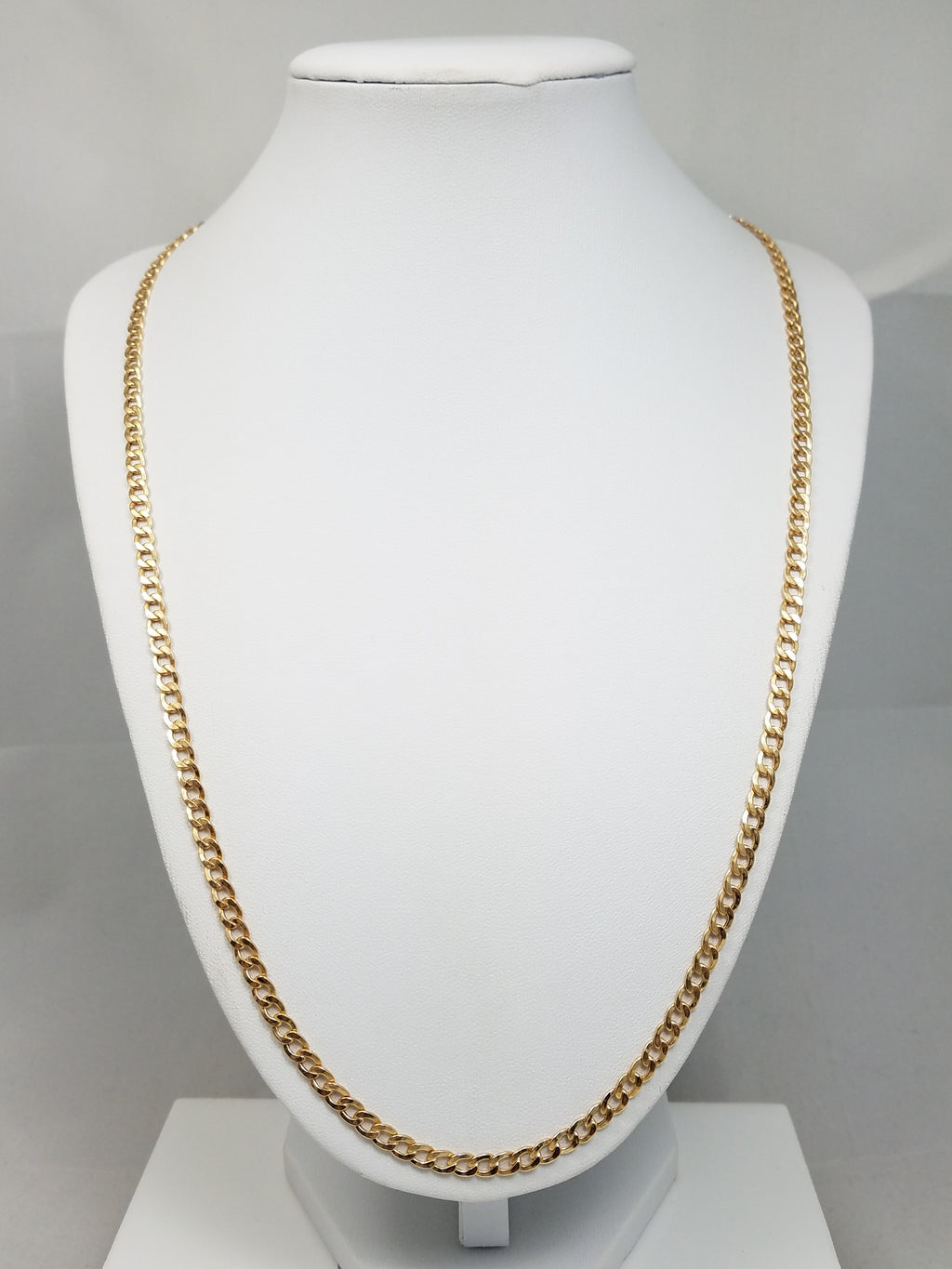 NEW 24" Hollow 10k Yellow Gold Curb Chain