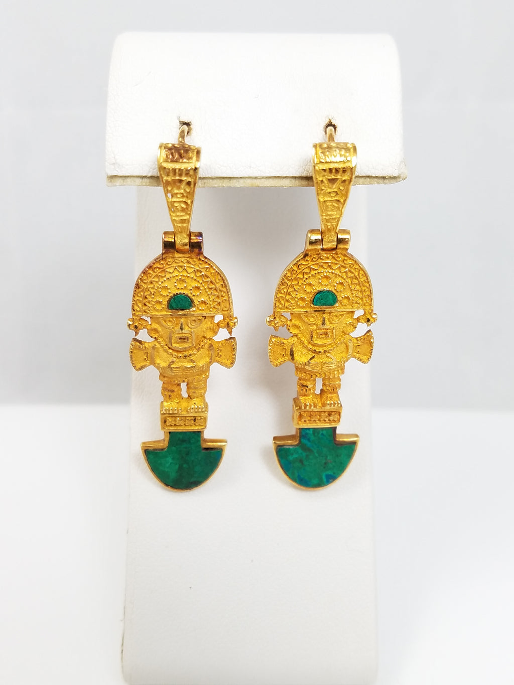 Peru "Tumi" 18k Yellow Gold Earrings