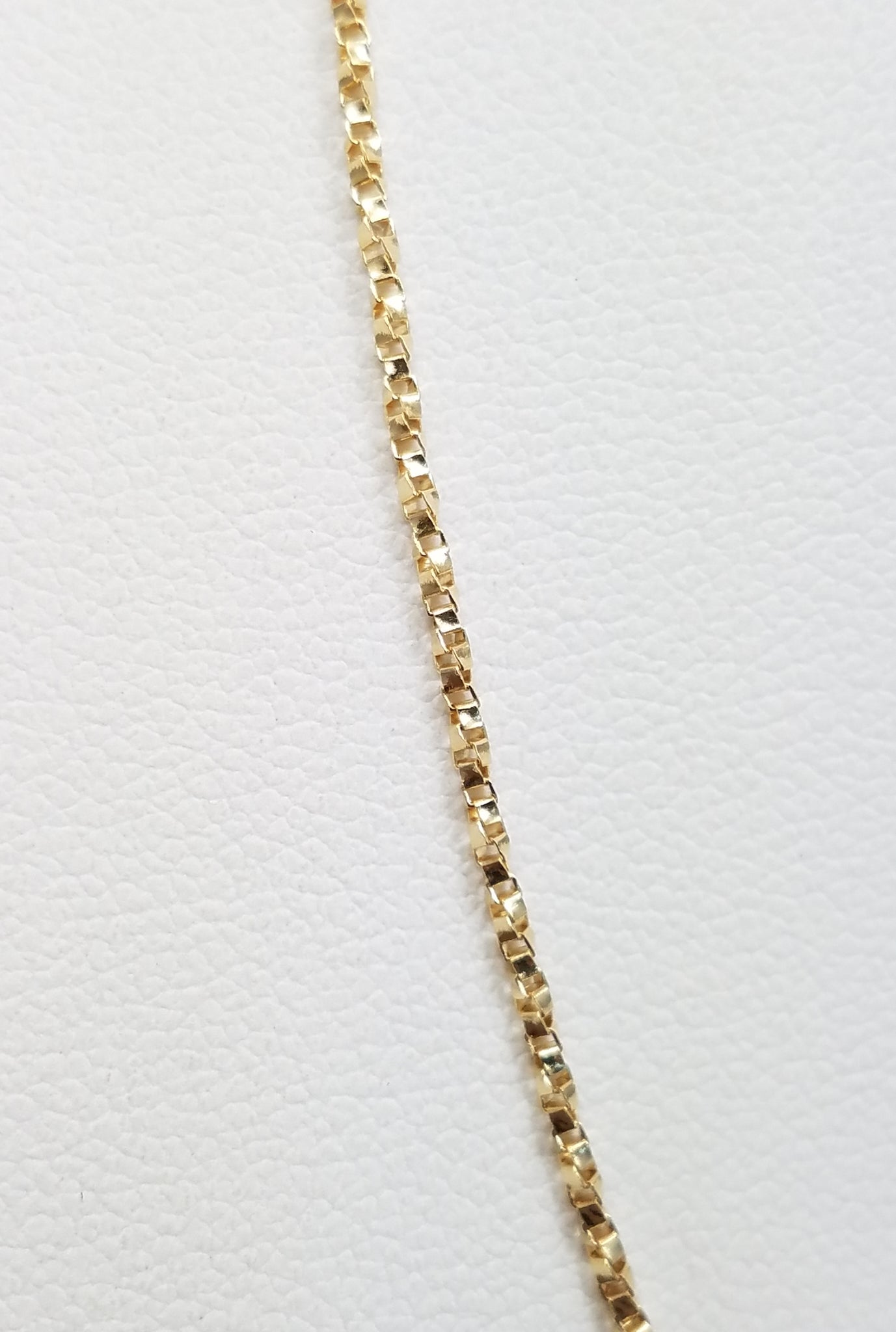 14k Solid Yellow Gold Micro Link 16" Necklace