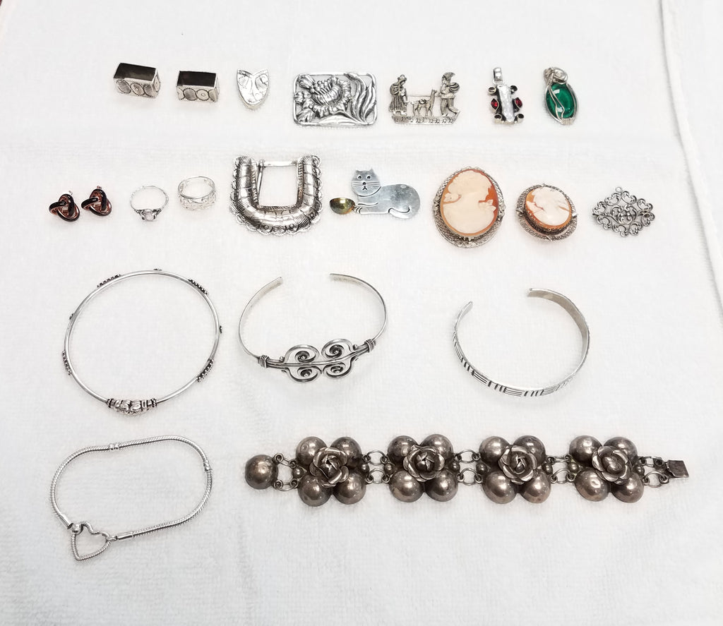 Assortment Of Sterling Silver Estate Jewelry