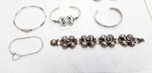 Assortment Of Sterling Silver Estate Jewelry