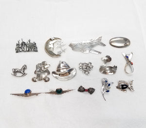 Vintage Sterling Silver Pin/Brooch Lot