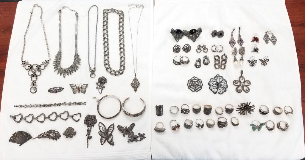 *Estate Store Closing* Sterling Silver + Marcasite Jewelry Lot