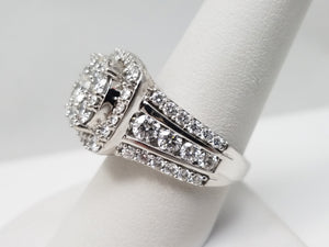 Exquisite 10k White Gold Lab Created Diamond Custom Ring