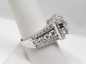 Exquisite 10k White Gold Lab Created Diamond Custom Ring