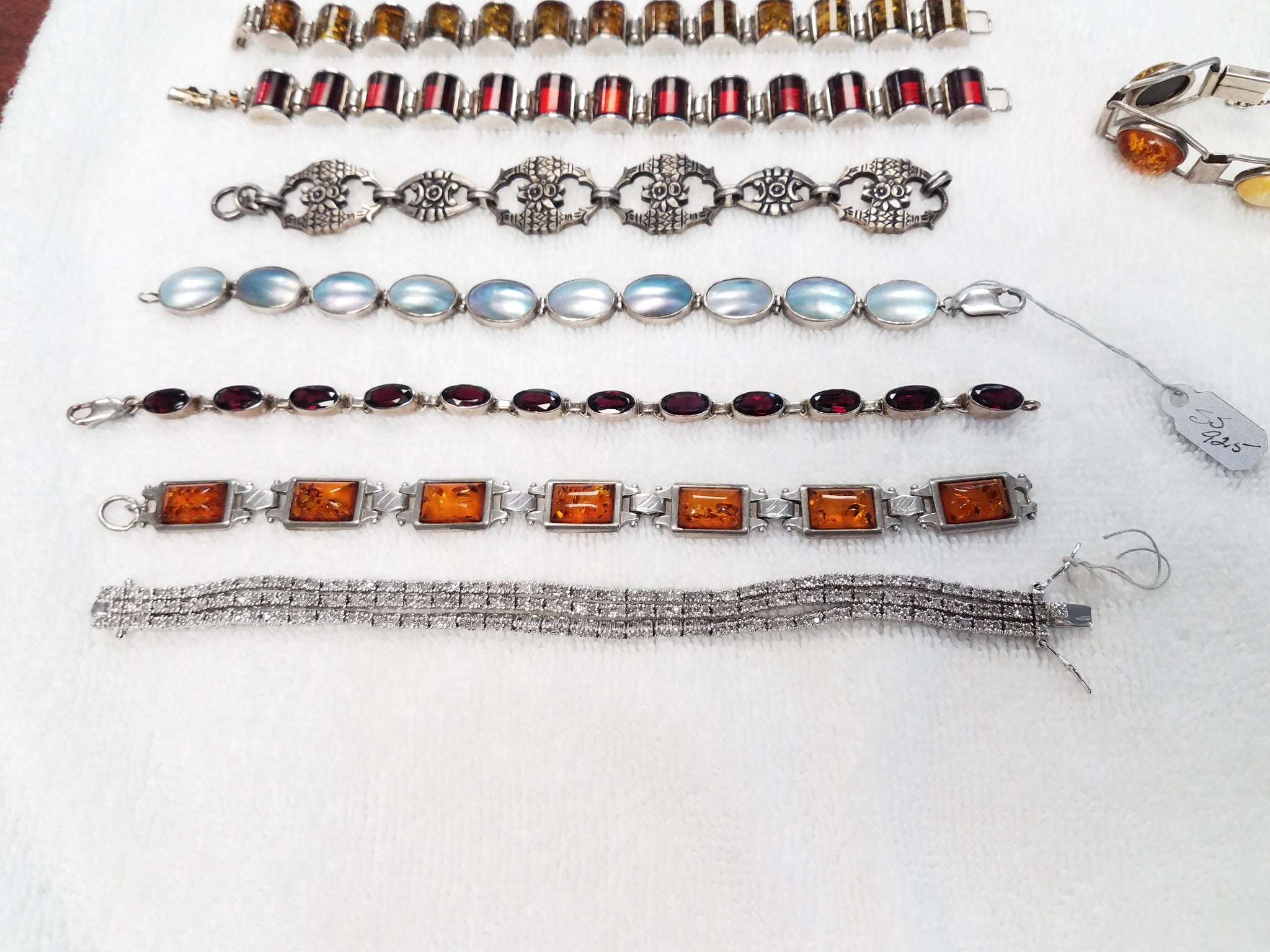 Estate Lot of Sterling Silver Bracelets *From Store Closing*