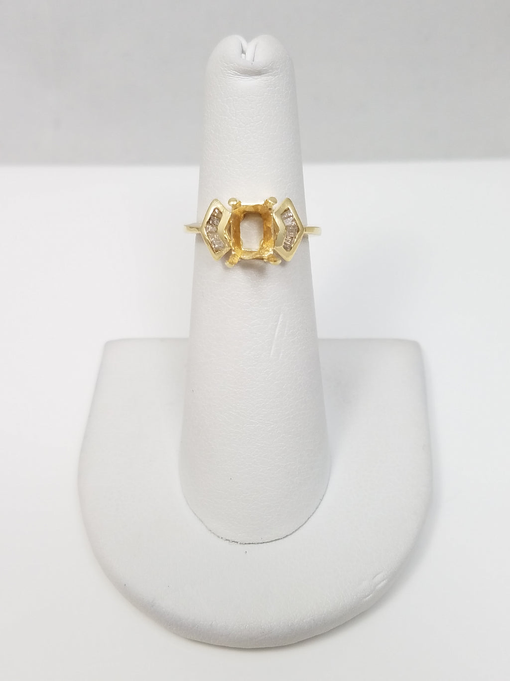 14k Yellow Gold Natural Diamond Ring Mount