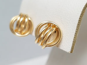 Love Knot Stud Earrings in 14k Yellow Gold