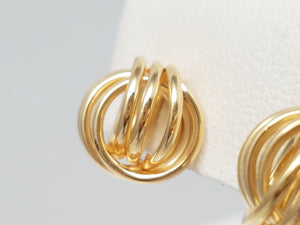 Love Knot Stud Earrings in 14k Yellow Gold