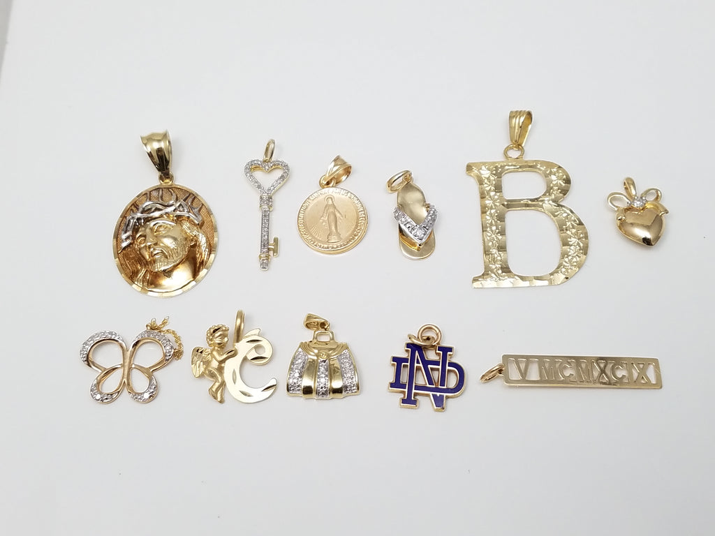 Dazzling 10k Yellow Gold Natural Diamond Charm Lot