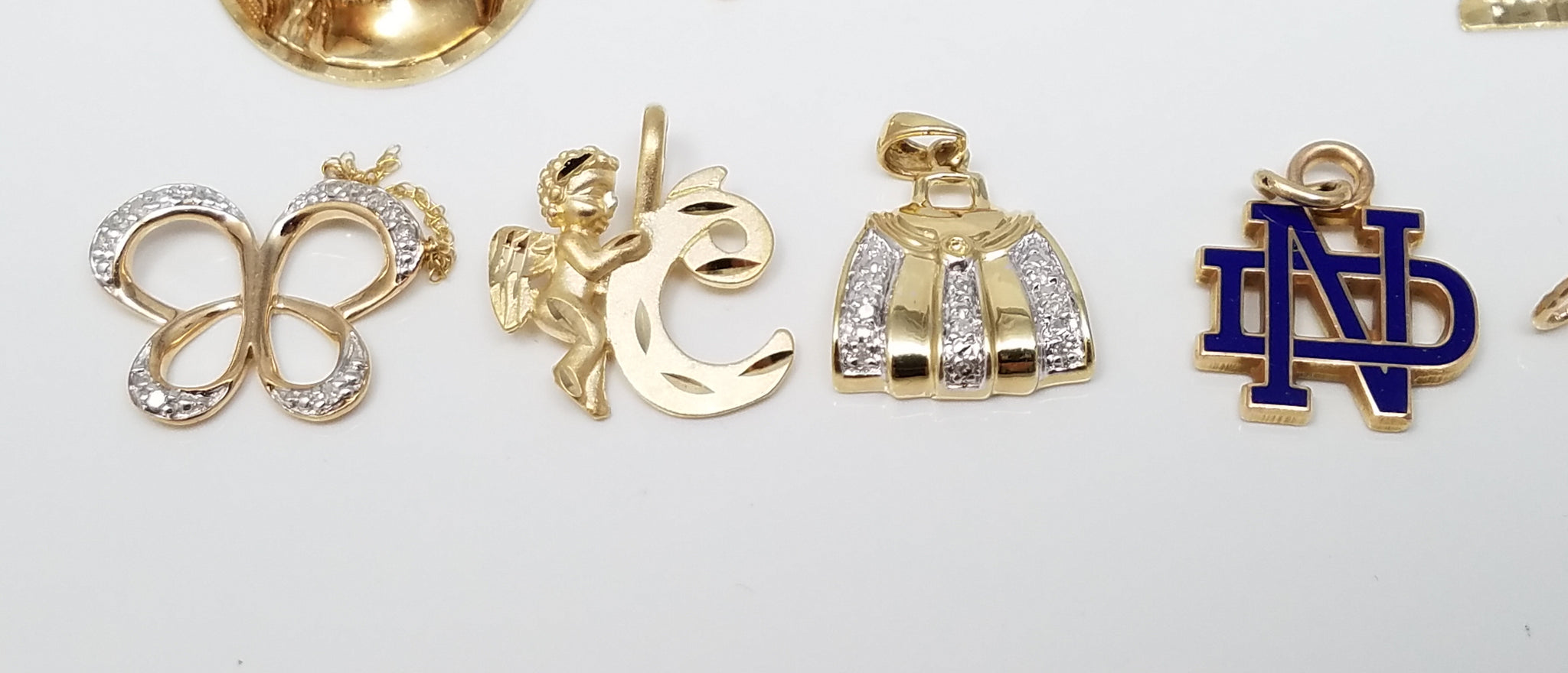 Dazzling 10k Yellow Gold Natural Diamond Charm Lot