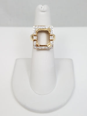 Gorgeous 14k Yellow Gold Natural Diamond Ring Mount