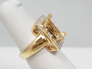 Gorgeous 14k Yellow Gold Natural Diamond Ring Mount