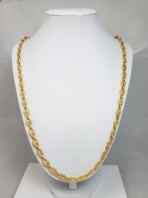 Vintage 31" Solid 18k Yellow Gold Fancy Link Chain Necklace