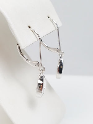 Delightful 14k White Gold 1/4ctw Natural Diamond Dangle Earrings