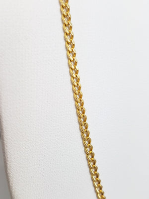 Solid Curb Link 21" 18k Yellow Gold Necklace