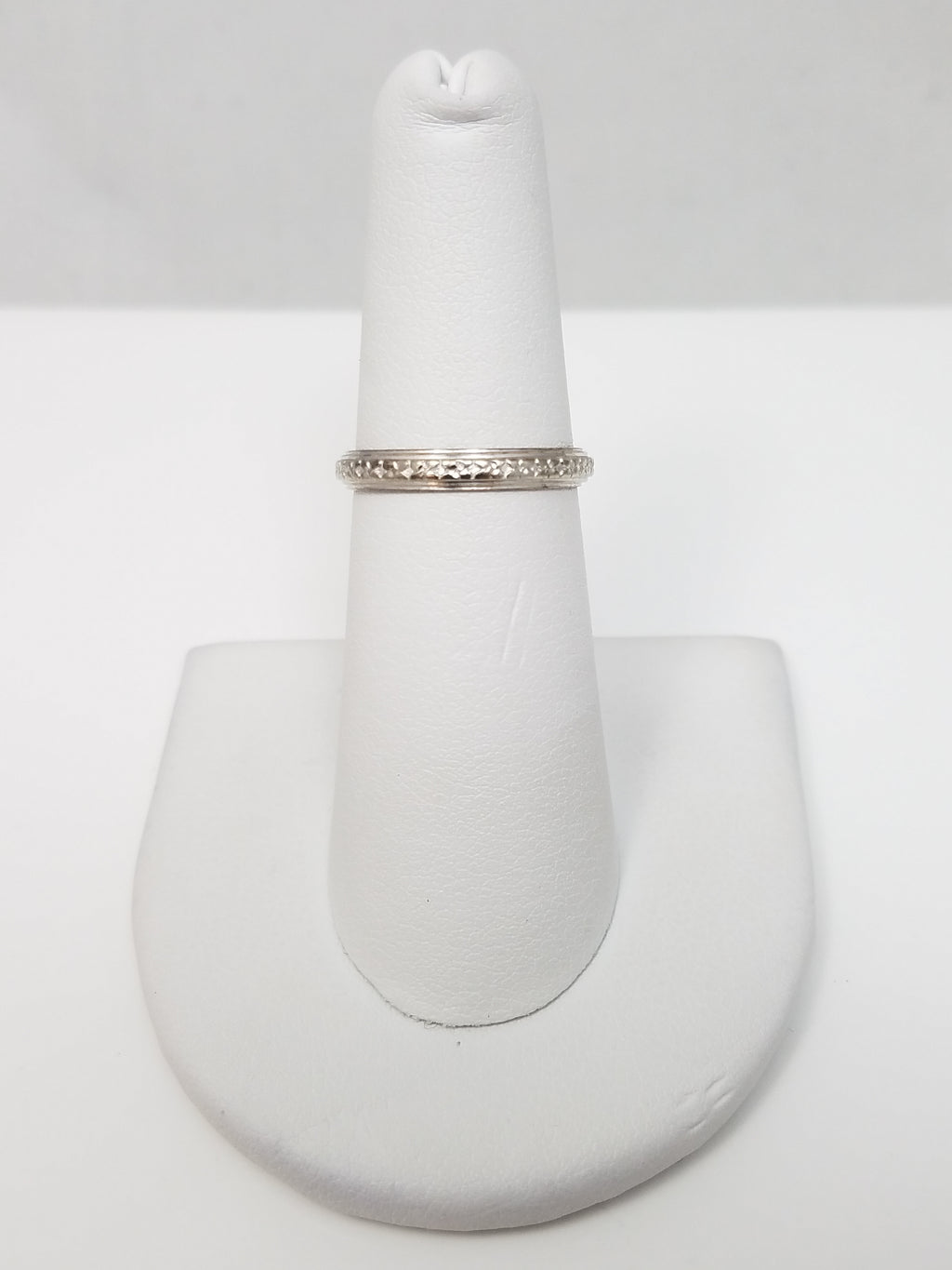 1930's Art Deco 14k/18k White Gold Wedding Band