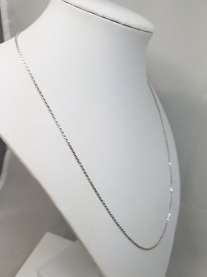 Classic 20" 14k Solid White Gold Diamond Cut Rope Chain Necklace