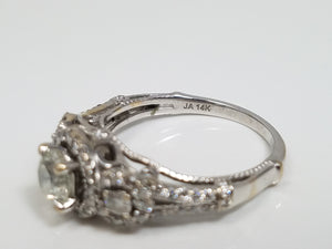 Sexy 14k White Gold Natural Diamond Engagement Ring