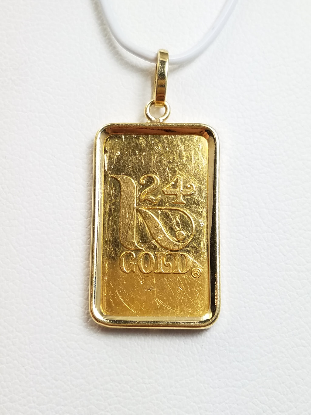 Rare Vintage CMP Paris 24k Gold Bar Ingot Pendant