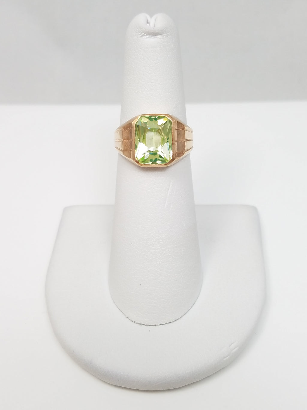 Vintage 10k Rose Gold Synthetic Gem Ring