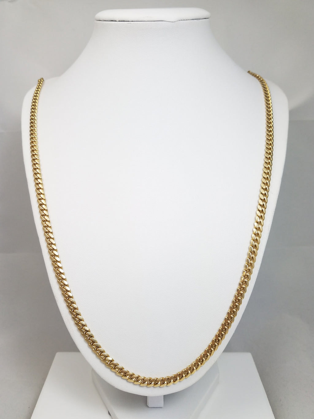 Solid Cuban Link 10k Yellow Gold 28.5" Necklace