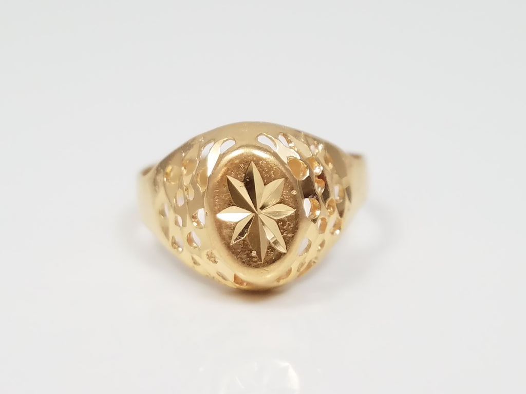 18k Yellow Gold Baby/Child Signet Ring