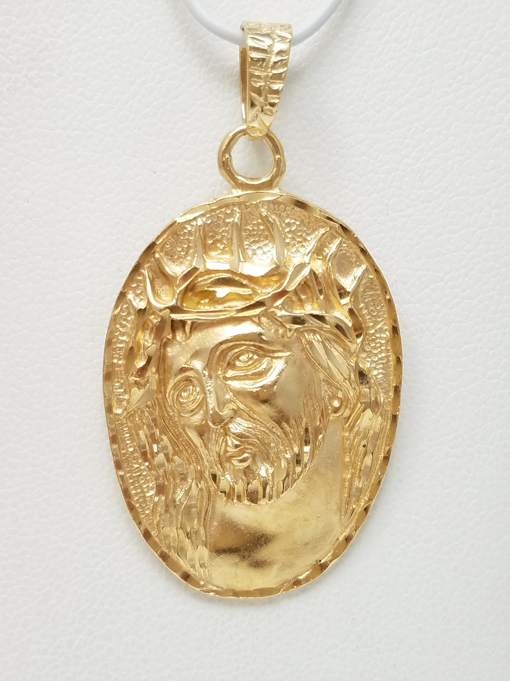 Glorious 14k Yellow Gold Jesus Head Pendant